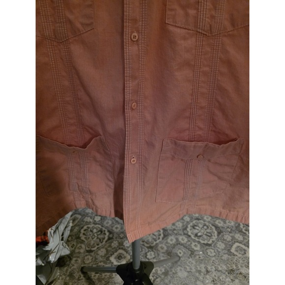 Fernando Pena Guayabera Short Sleeve Shirt, Button Up Collard Shirt Size M.... - Picture 3 of 4